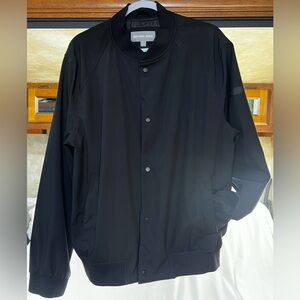 MIchael Kors Black Softshell Bomber Jacket, size Large.